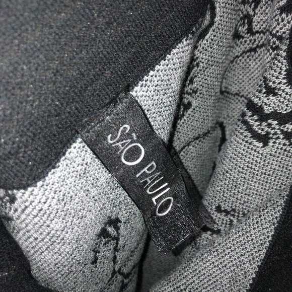 Sao Paulo Womens Skirt Black Gray Mini Size 2 - Picture 4 of 5